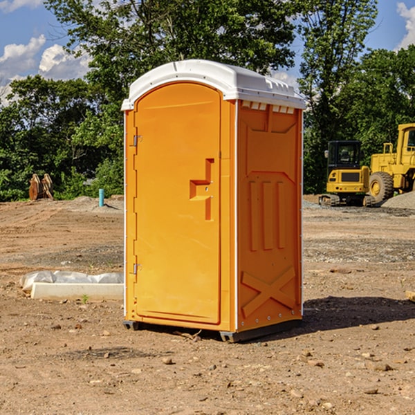 how often are the porta potties cleaned and serviced during a rental period in Stephenson